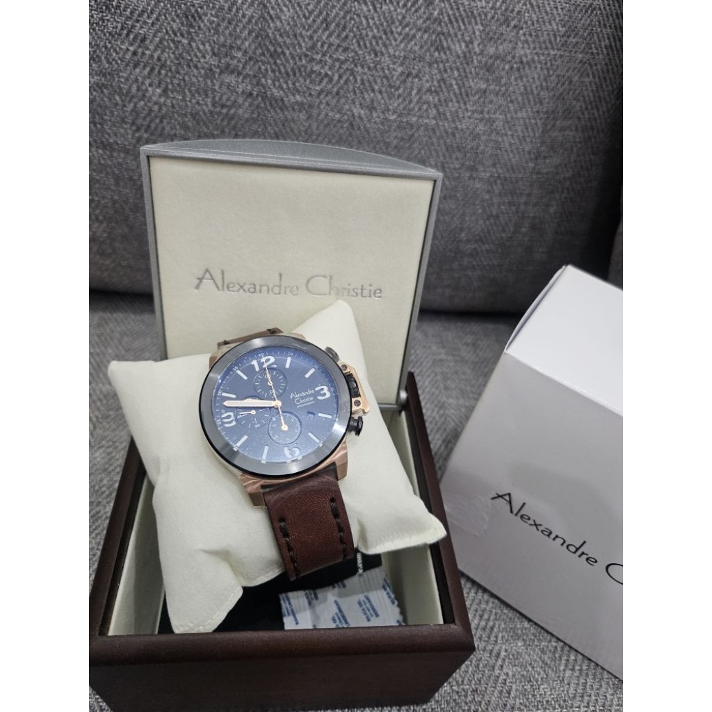 New Bukan Preloved jam tangan pria Alexandre Christie AC 6280 baru new mulus bisa buat kado