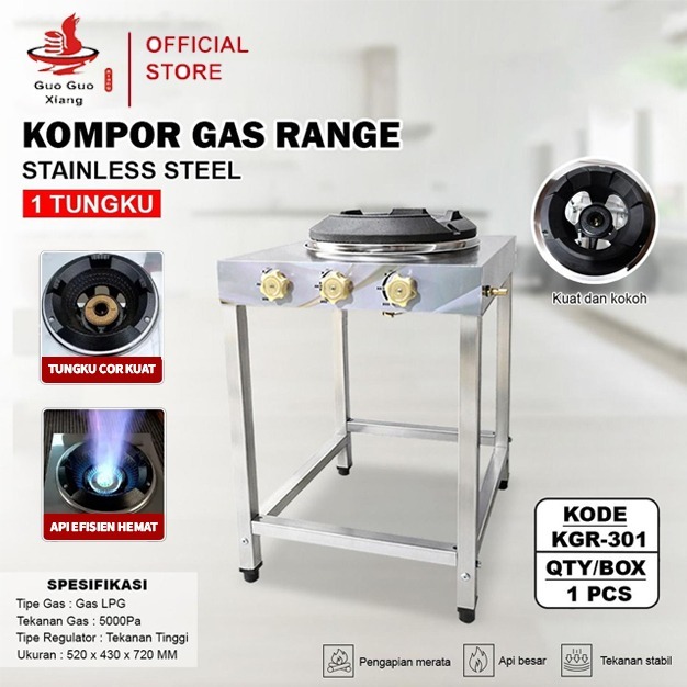 Kompor Gas 1 Tungku Api Besar Tekanan Tinggi Kompor Komersil