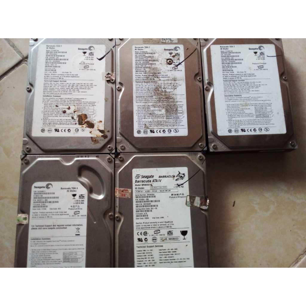Seagate Hardisk Internal HDD PC SATA 3.5 Laptop 2.5 Inch Harddisk IDE ATA rusak mati campur random