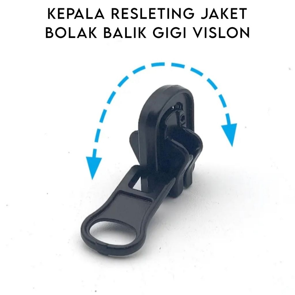 Kepala Resleting Jaket No 5 Zipper Bolak Balik Gigi Vislon Gigi Walang Resleting Bolak Balik
