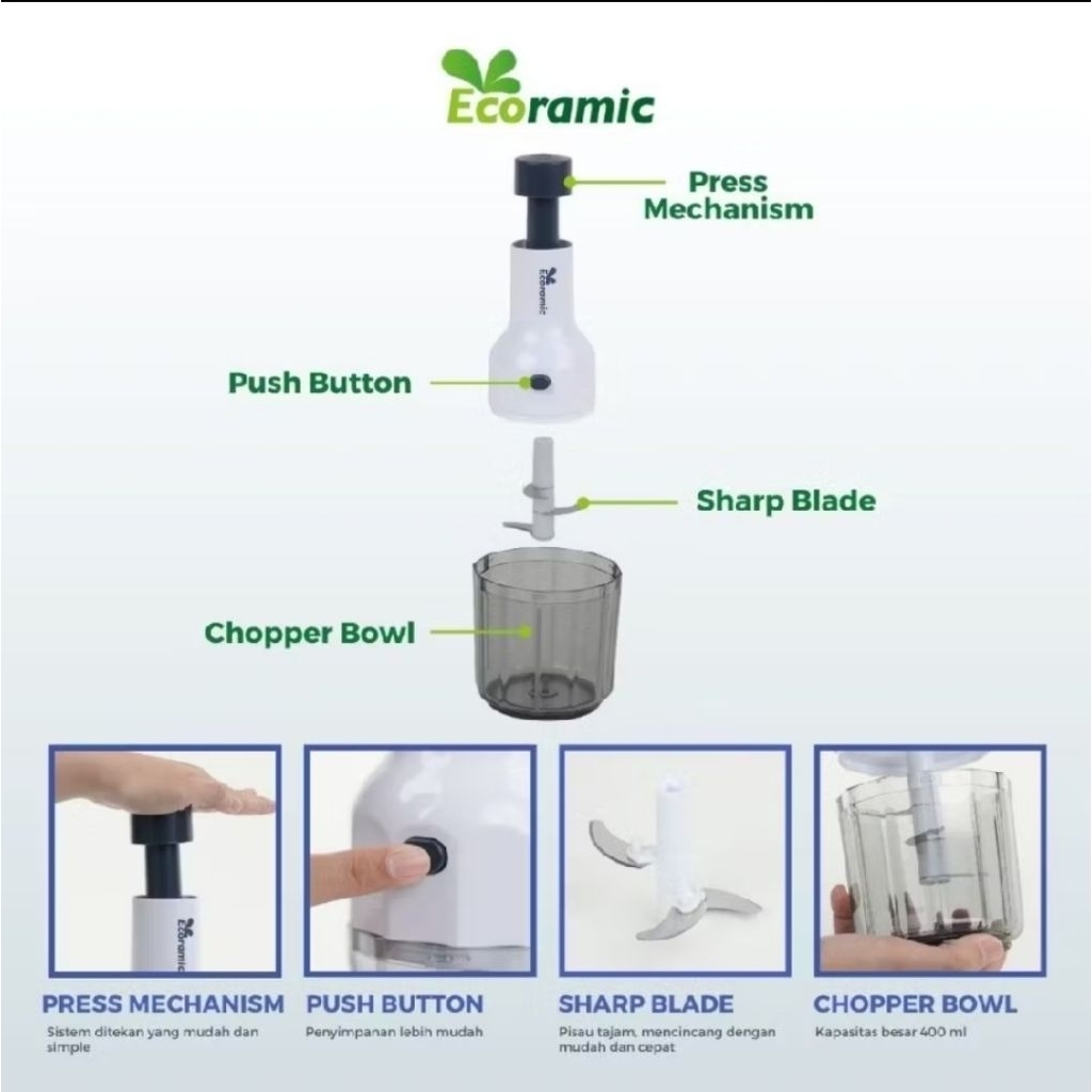 Ecoramic Food Chopper Chopper manual