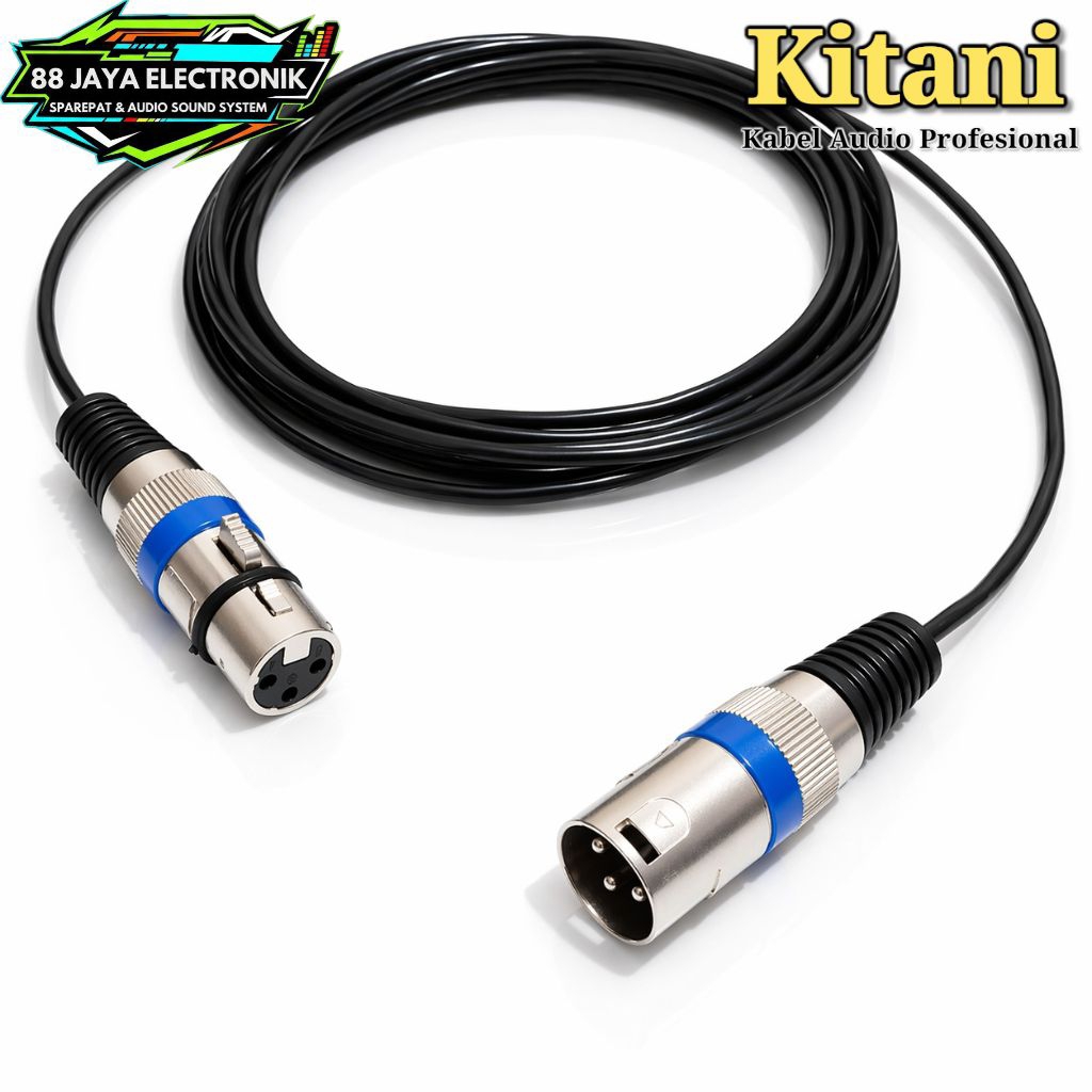 kabel jack xlr female to male / xlr canon male to female