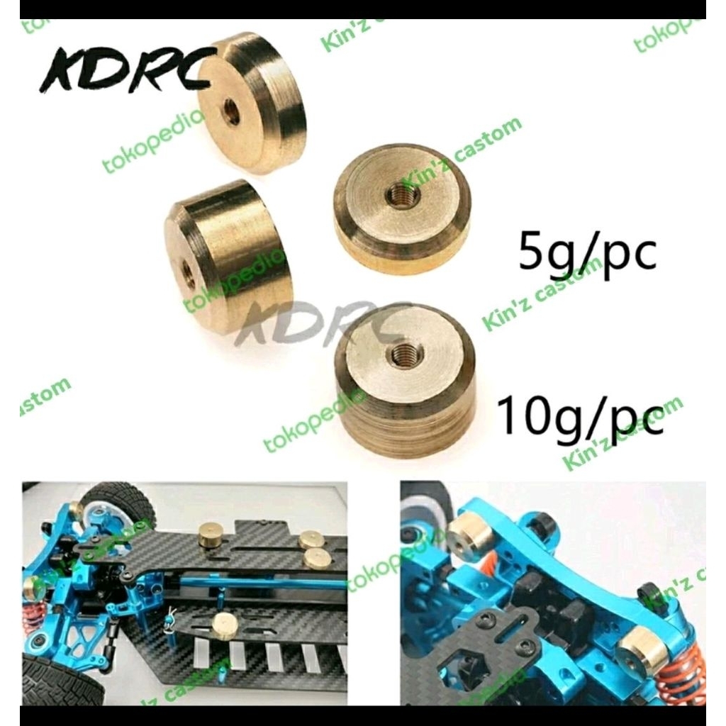 2pcs 5gr/10gr Penyeimbang berat RC Drift ,Rally & Buggy TAMIYA Yokomo, RC:10