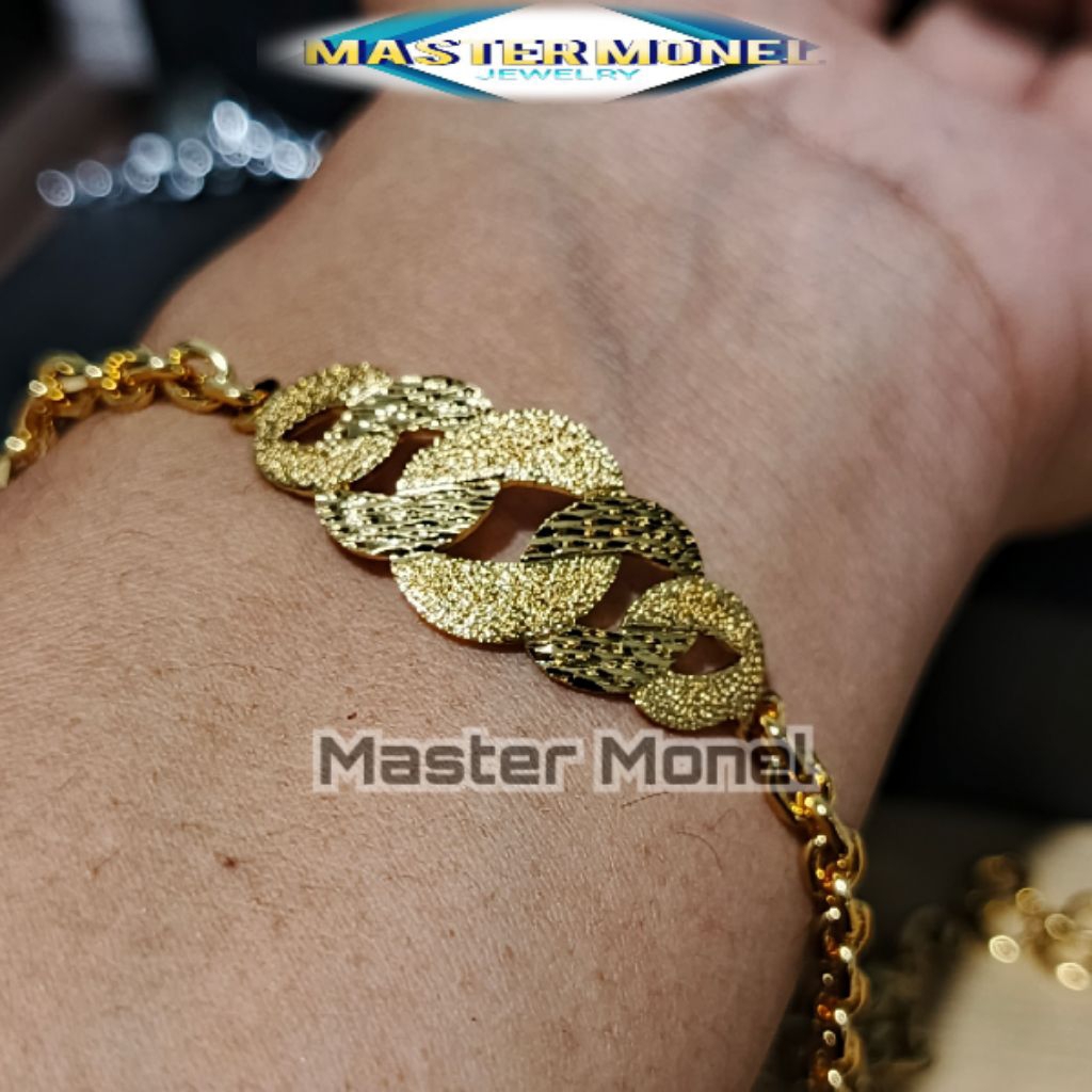 MASTER MONEL - gelang lapis emas, gelang rantai nori, gelang wanita lapis emas