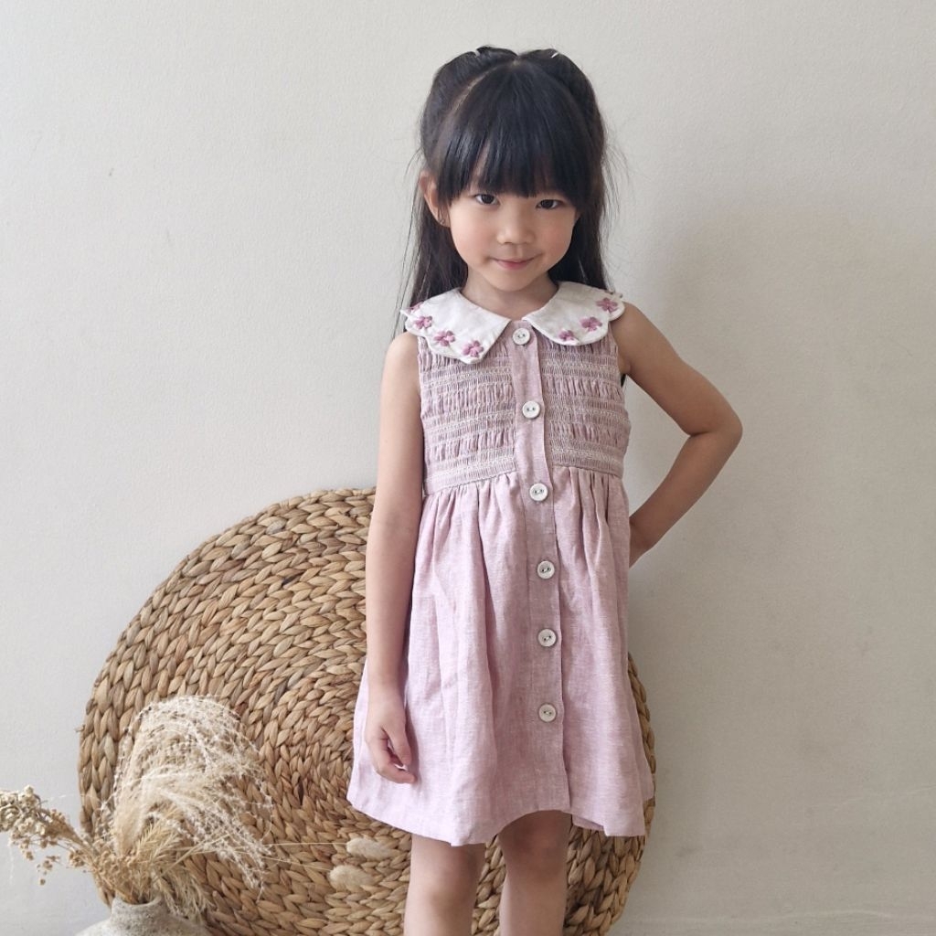 Scorla - Rebecca Smock Dress Anak Perempuan | Baju Terusan Anak Smock Premium