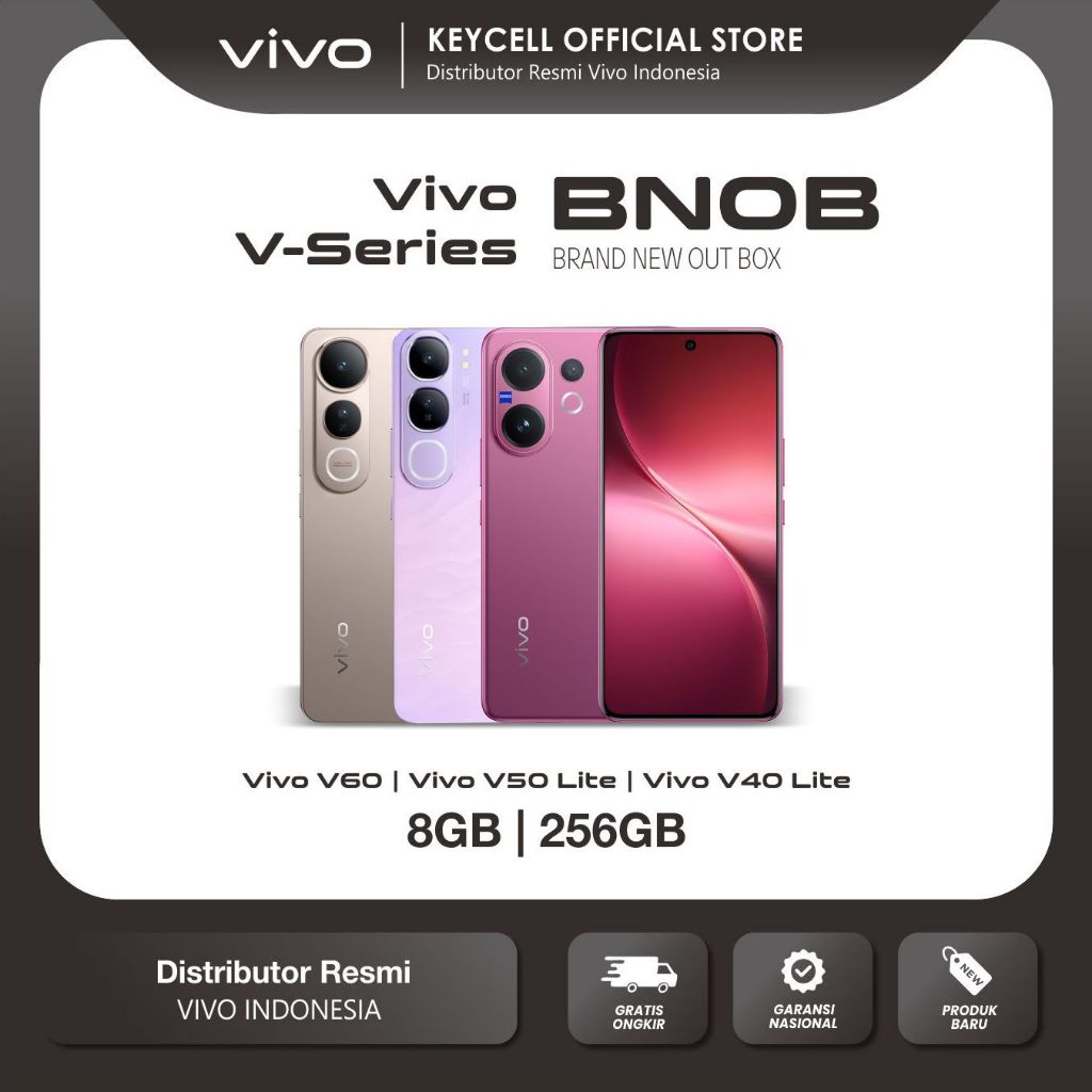 [KHUSUS UNIT BNOB] vivo V Series V60 / V50 Lite 5G / V40 Lite 8/256GB Original Garansi Resmi BNOB Ha