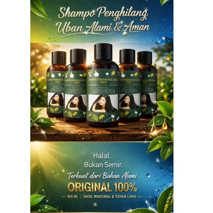 SHAMPO ALAMI PENGHILANG UBAN/PENGHITAM RAMBUT HERBAL