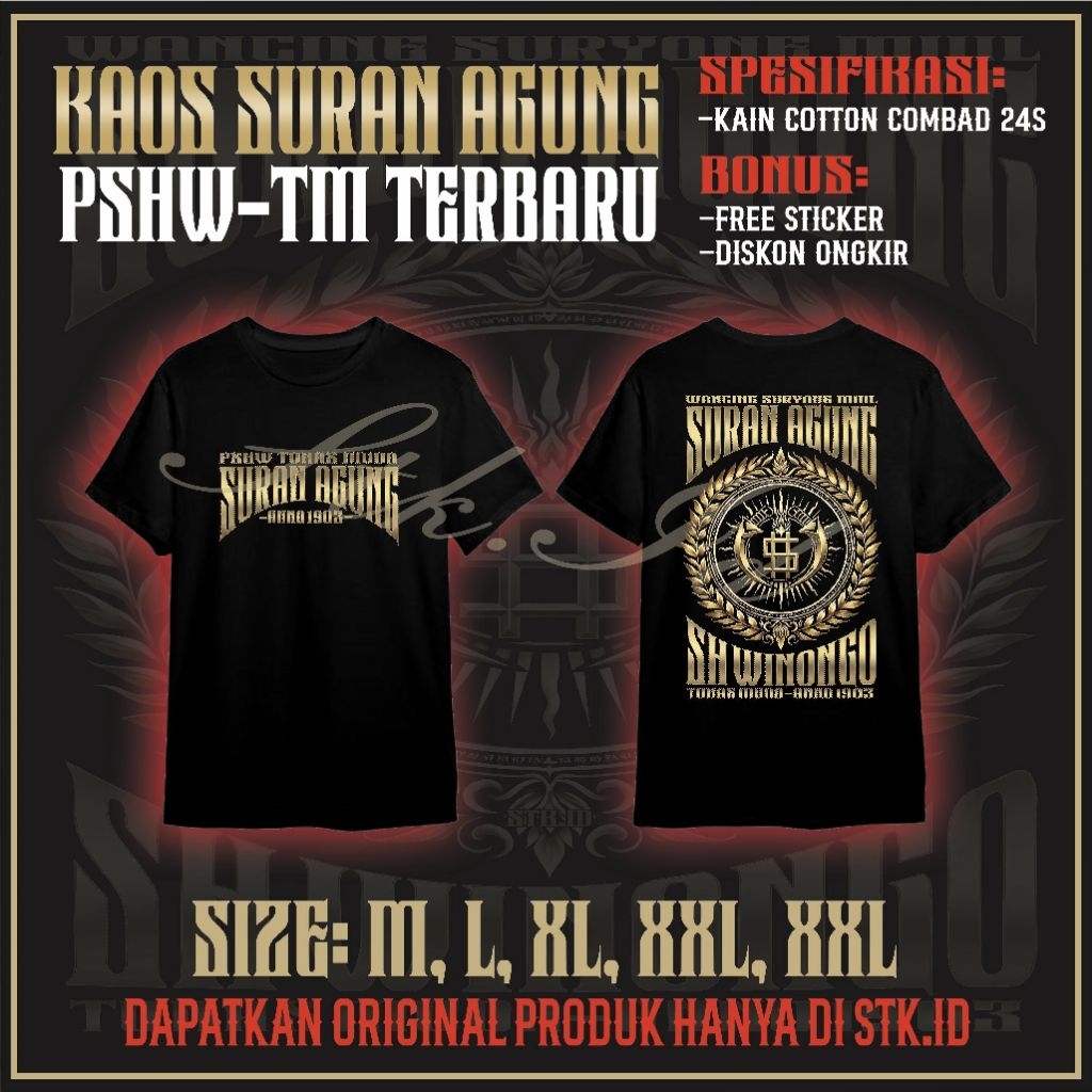 KAOS PSHW PSHWTM SURAN AGUNG PREMIUM GOLD