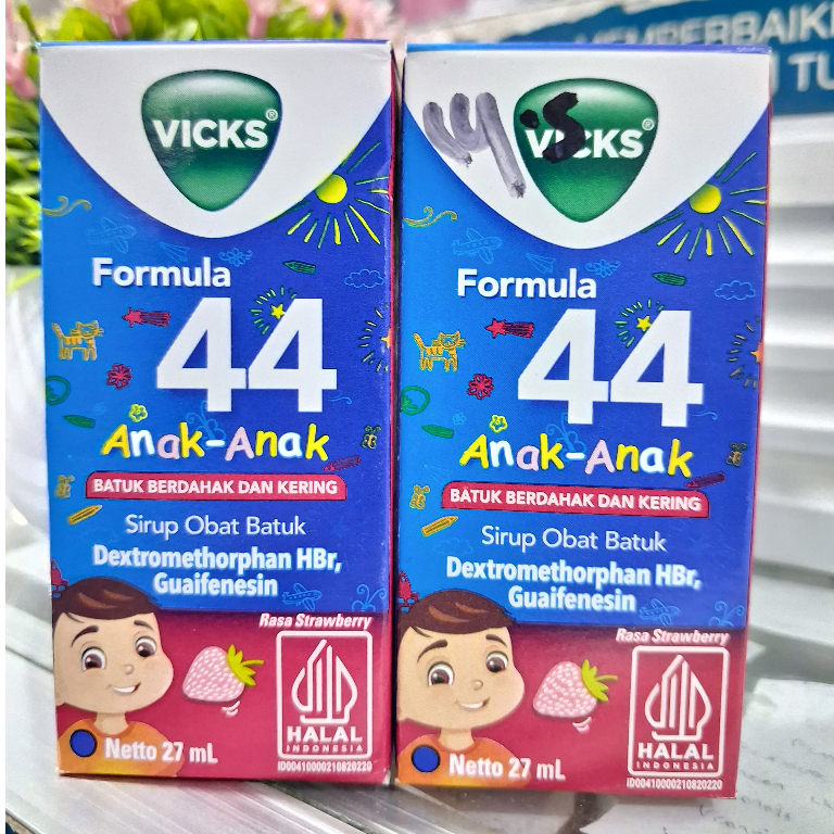 Sirup Obat Batuk Anak - Anak Vicks Formula 44 - Meredakan Batuk Berdahak & Kering