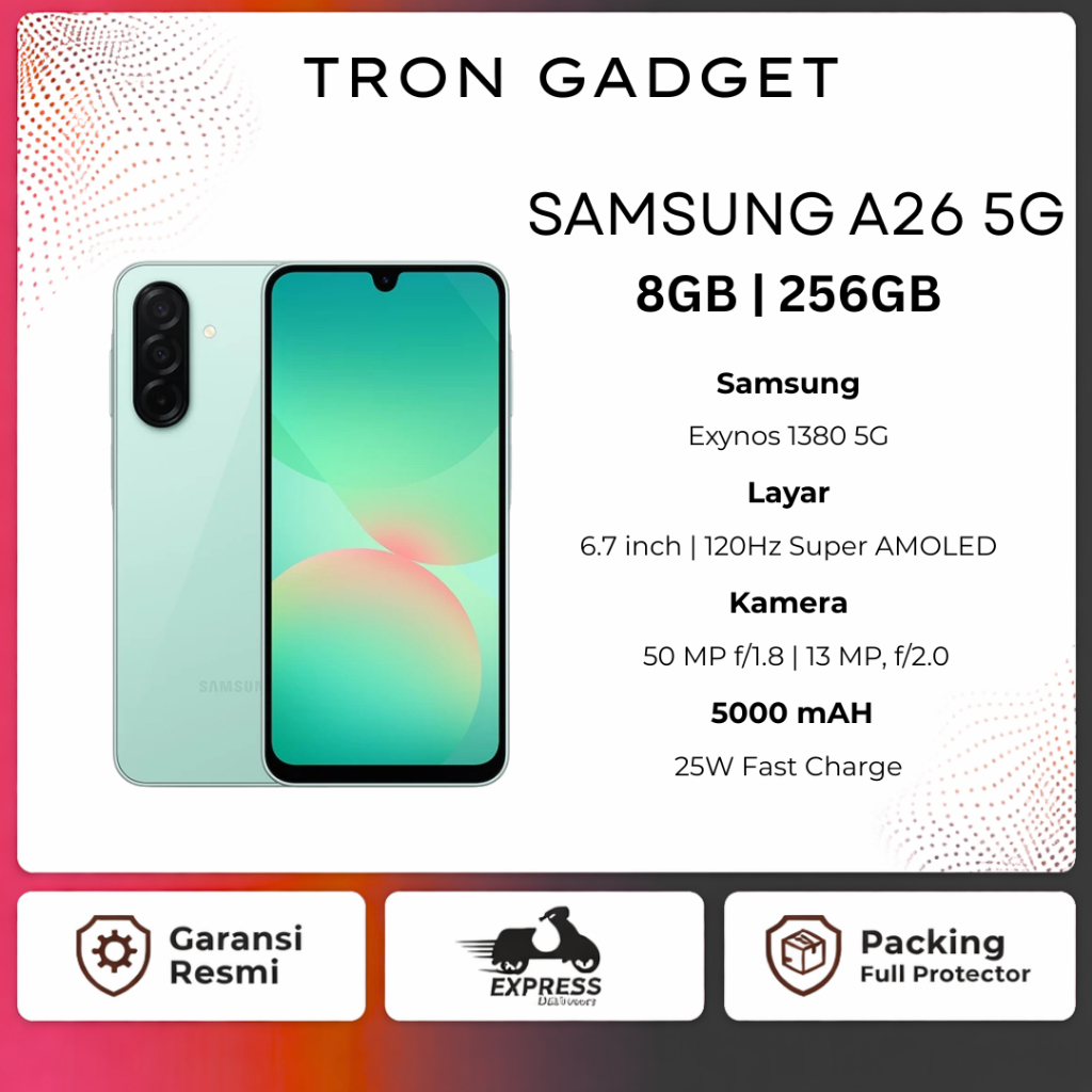 Samsung Galaxy A26 5G 8GB+256GB LCD Super AMOLED Camera 50MP Garansi Resmi 1 Tahun