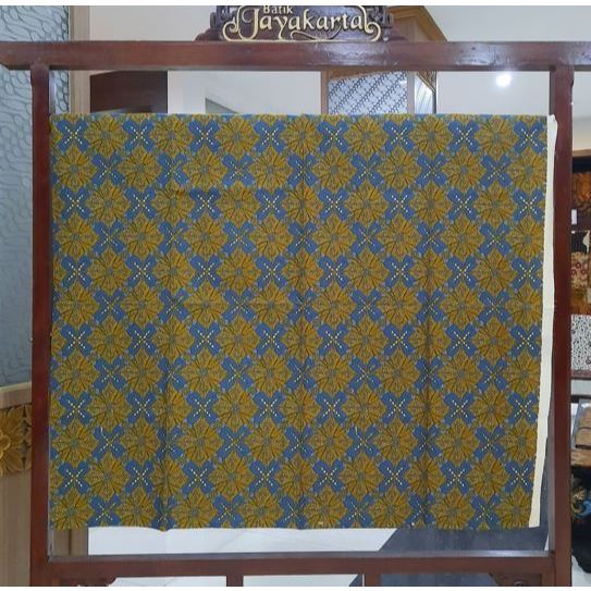 Kain Batik Printing Jarik Solo Indigo Coklat Biru