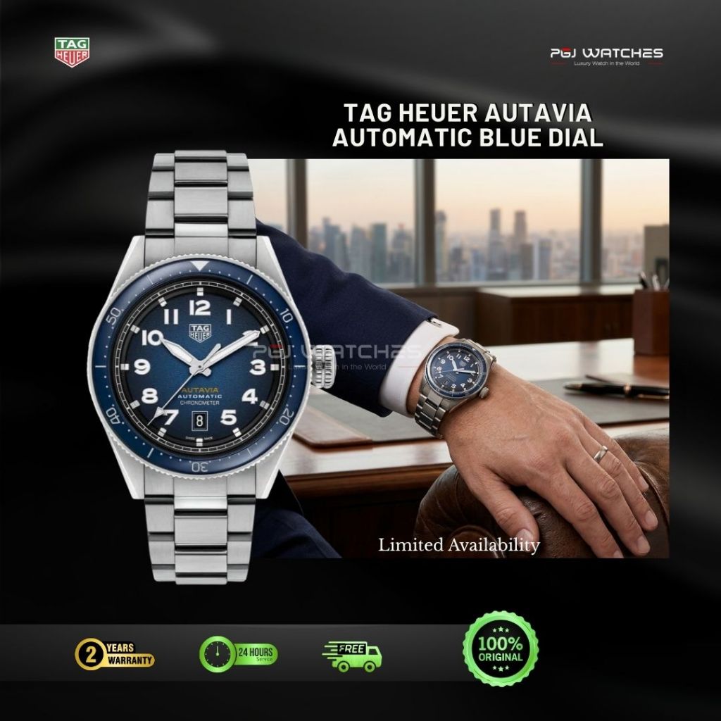 TAG HEUER Autavia Automatic Chronometer Blue Dial 42mm - WBE5112.BA0650