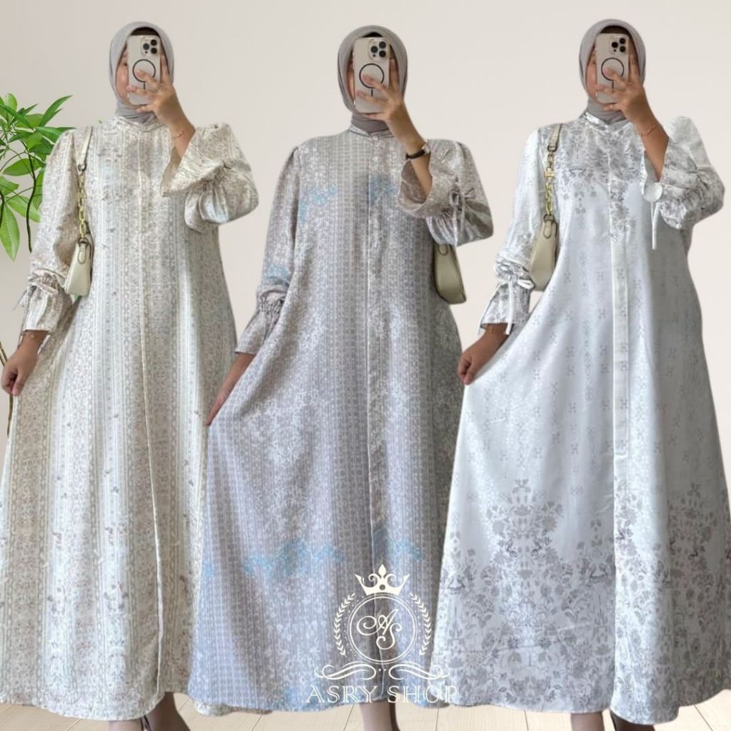 Thalia Dress Wanita New Motif Elegan Bahan Matt Viscose Jaguar