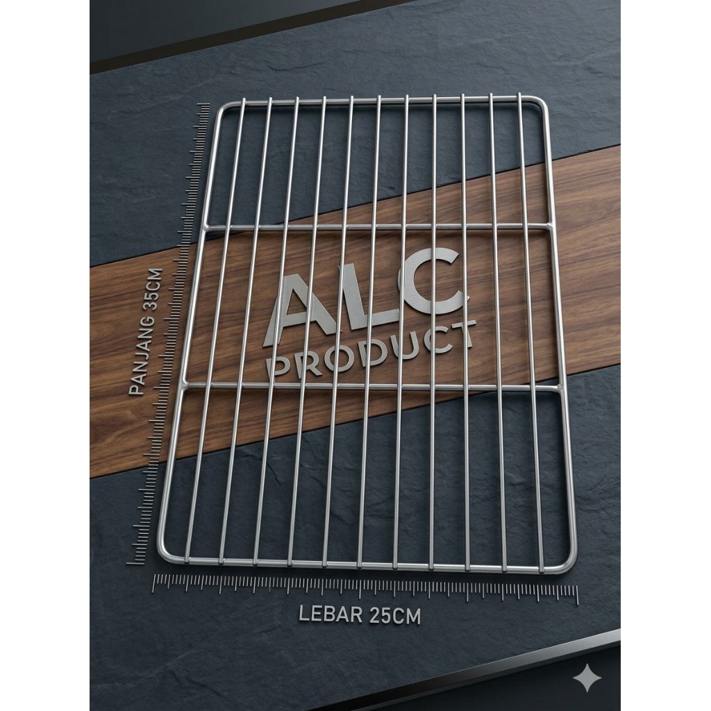 tray stainless steel grill/tatakan loyang oven