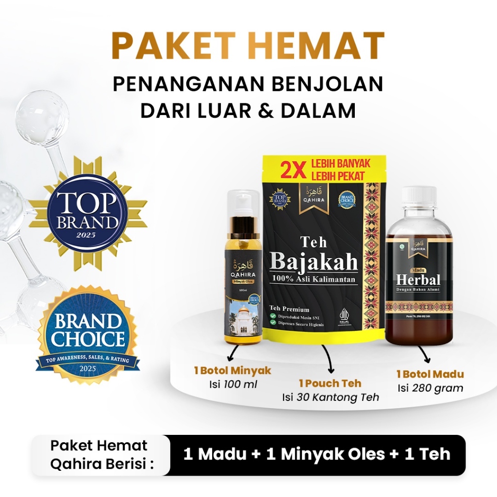 Herbal Qahira Minyak Qahira + Madu Bajakah + Teh Bajakah Solusi Segala Penyakit Terbukti Ampuh