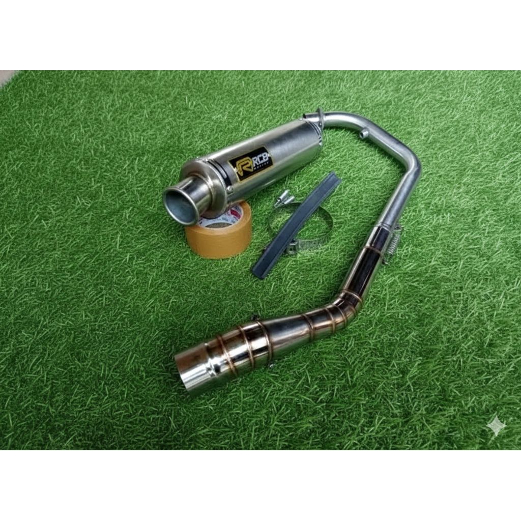 Rcb racing selencer knalpot semu type motor dm50mm