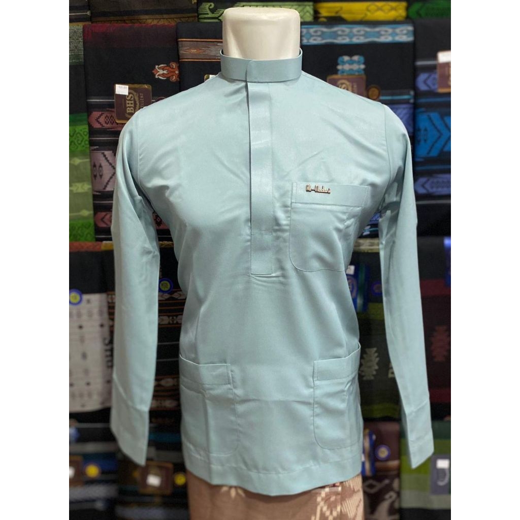 Baju Koko Al Madani Resleting Polos