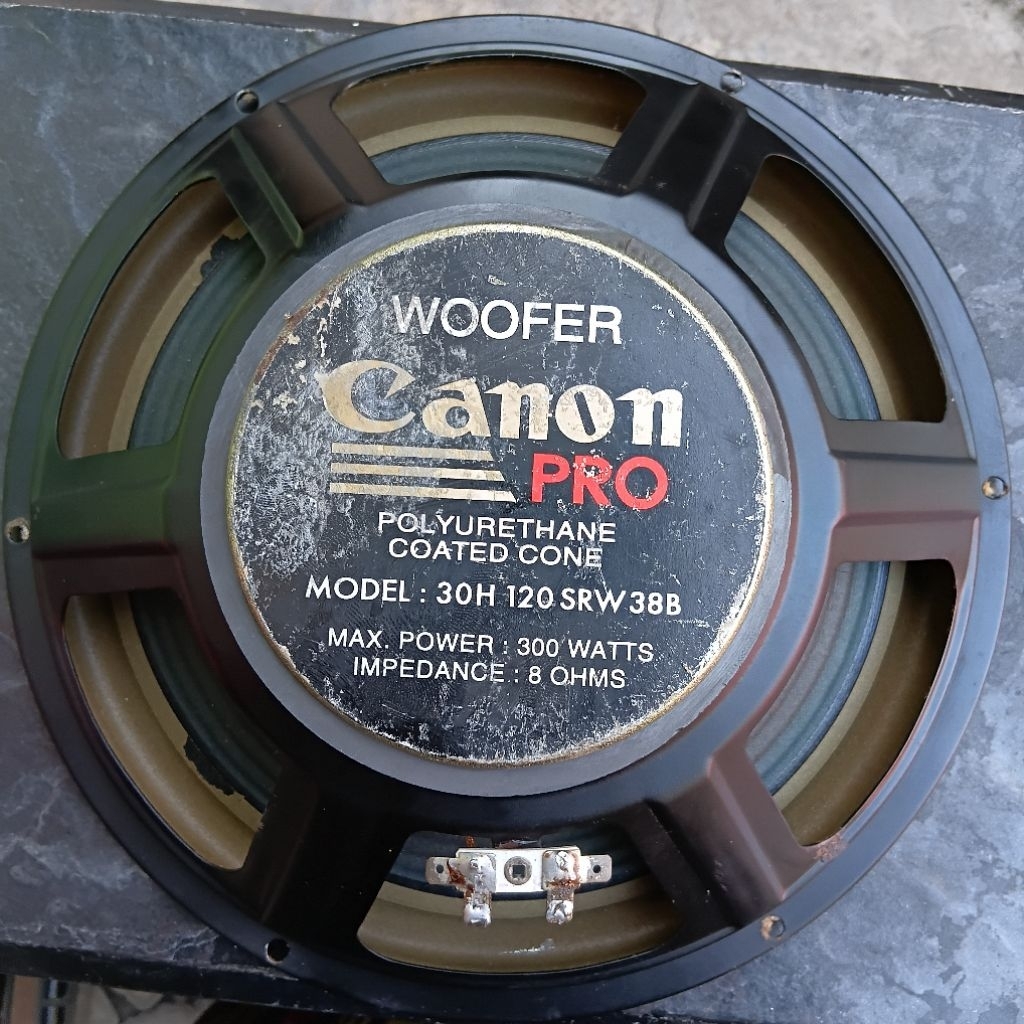 speaker canon 12inch second,oryginal,normal,mulus sesuai gambar