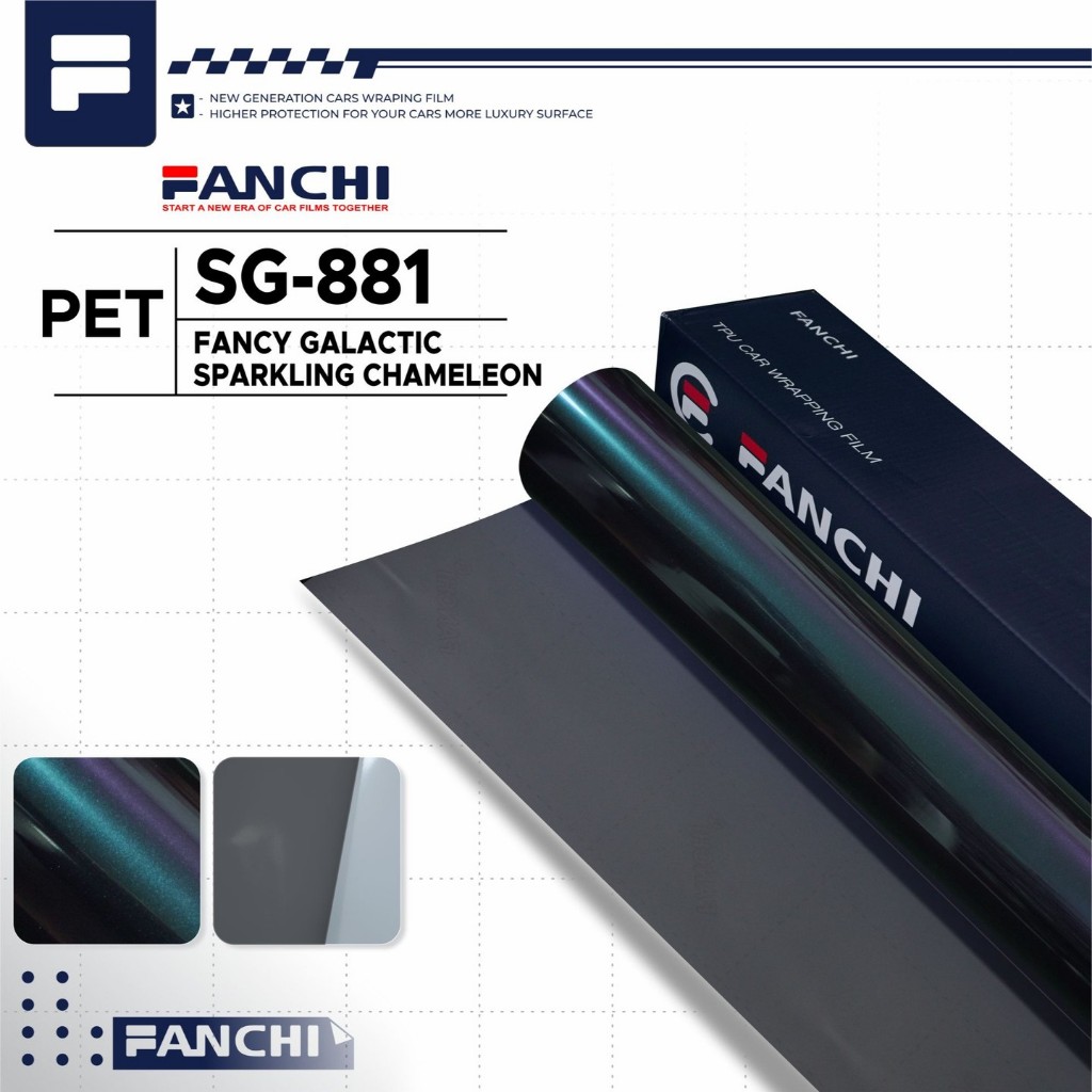 ROLL 152CM Sticker FANCHI SG881 SG-881 ID-8811 Galactic Sparkling Chameleon PET ROLL 152CM