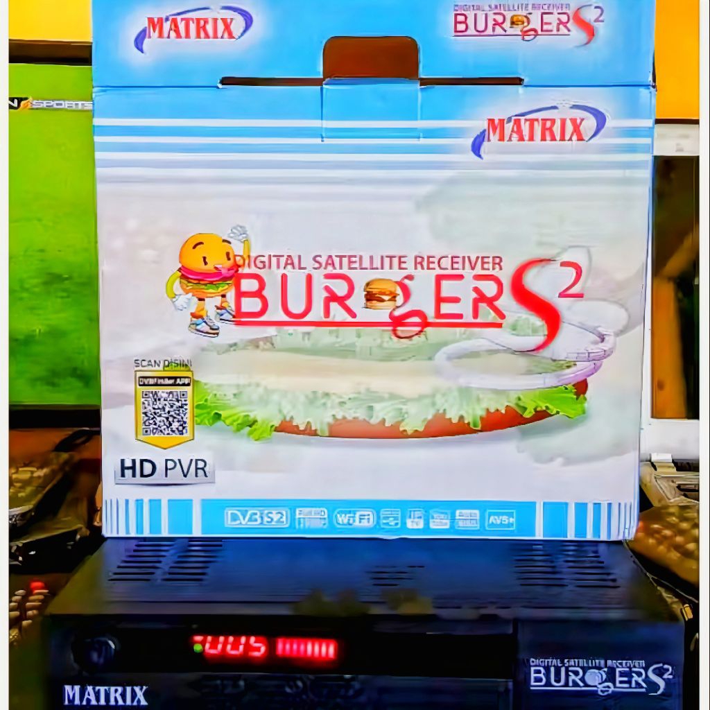 Receiver bekas pakai K5S RX Matrix Burger S2 HD MBS2 SW Hellobox bisa untuk nonton tv dakwah Sunnah