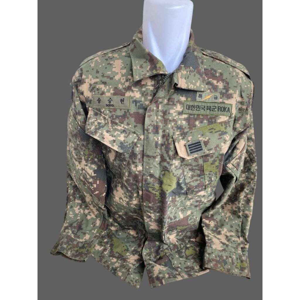Coat Jaket Parka 2 Lapis Anti Air Loreng Digital Granit ROKA Republic of Korea Army Tentara Korea Li
