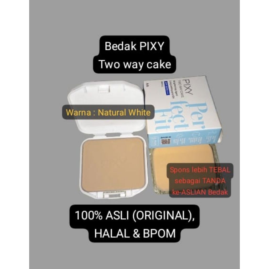ASLI (ORIGINAL)_BEDAK PIXY TWO WAY CAKE (REFILL), SPF 30 - 03 Golden Beige - 05 Natural White - 06 N