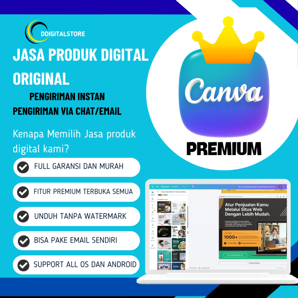 PAKET UNLOCK TEMPLATE CANVA PRO LIFETIME PROSES CEPAT