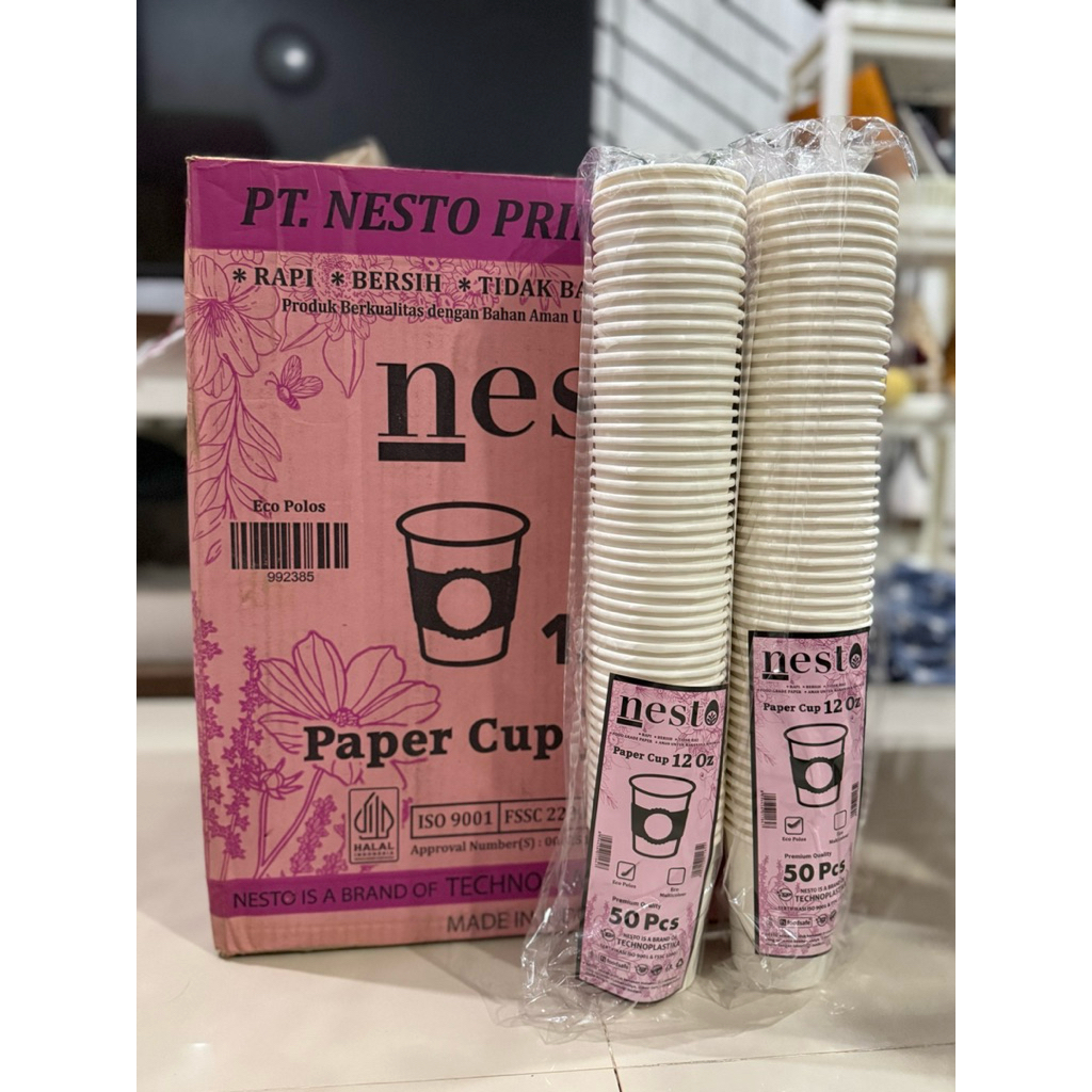 paper cup 12oz dan tutup