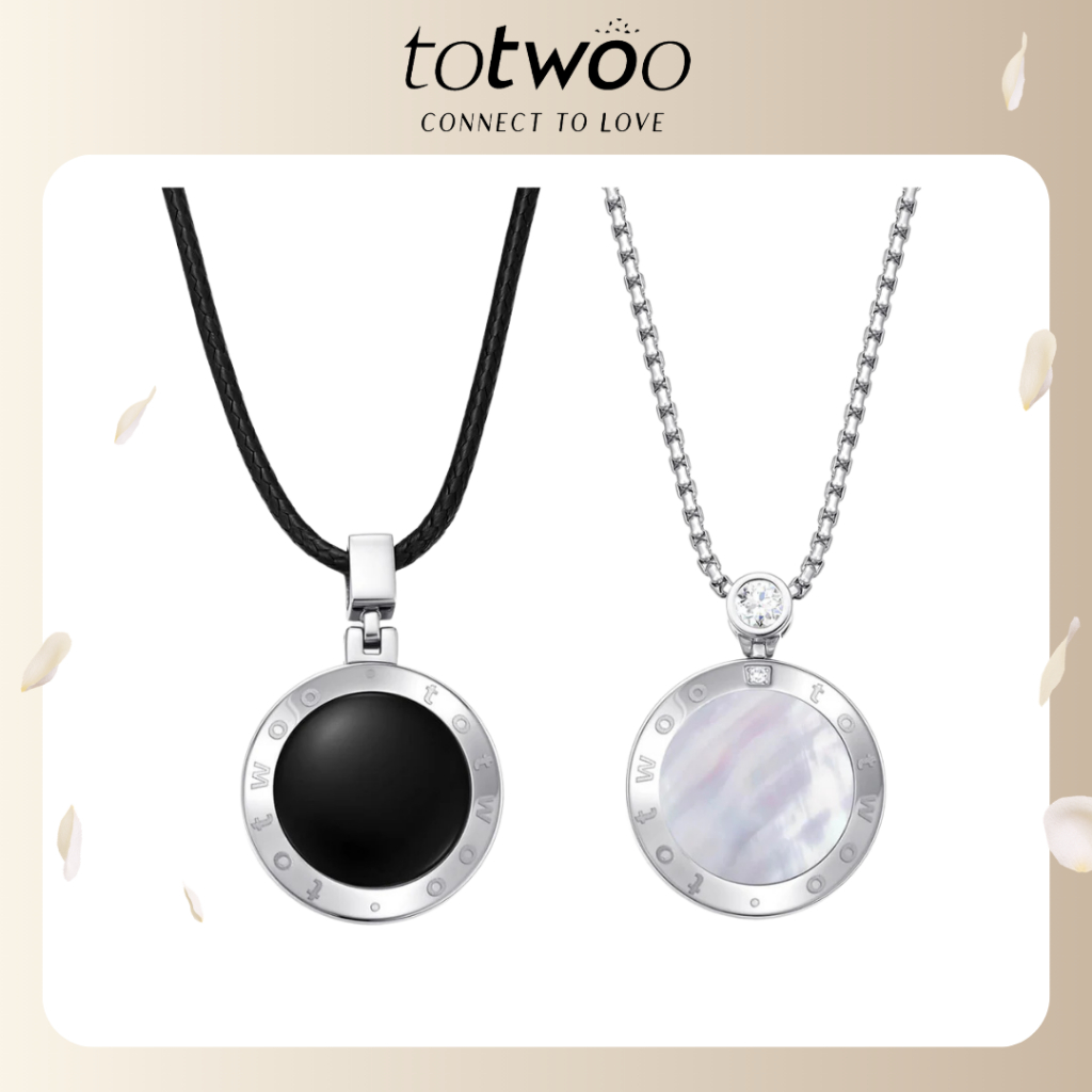 Totwoo [Soulmate Necklace] - Kalung LDR Couple Bergetar Hadiah Ultah Anniversary Long Distance