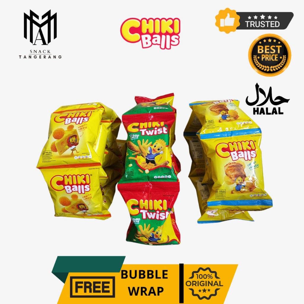 Chiki Balls Rasa Keju Kaldu Ayam Twist Jagung Bakar 1 Renceng isi 10 Pcs @16 Gr