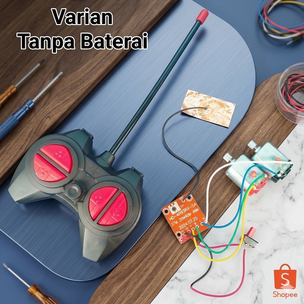Paket Modul RC 4-Channel 27MHz Super Responsif + Dinamo & Remote Control