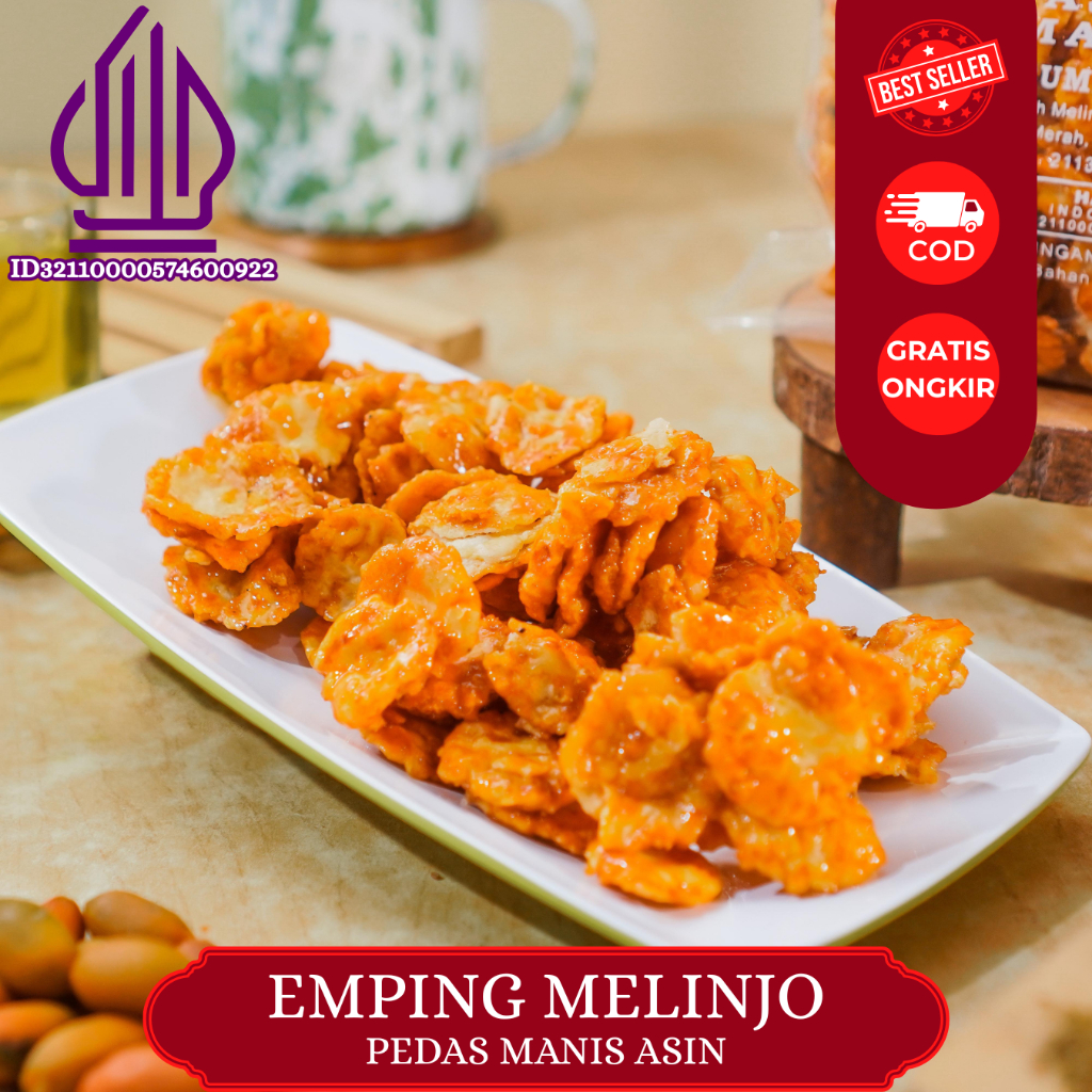 500gram Emping Melinjo Pedas Manis Asin Renyah Original - Belinjo Blinjo Asli Tanpa Bahan Campuran