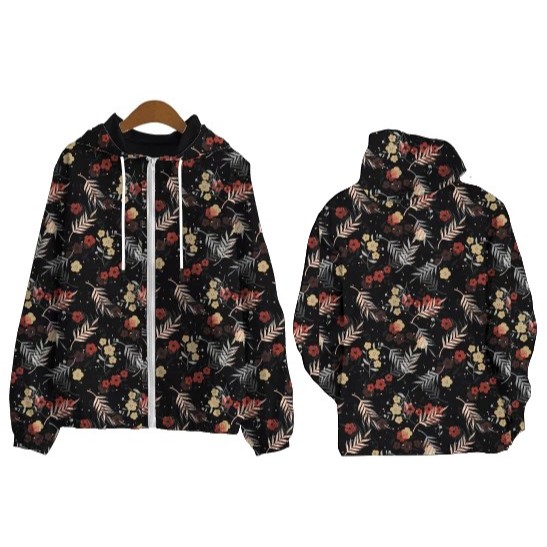 JAKET NEW MOTIF BUNGA TERBARU PARASUT FULLPRINT | JAKET WANITA | JAKET PARASUT