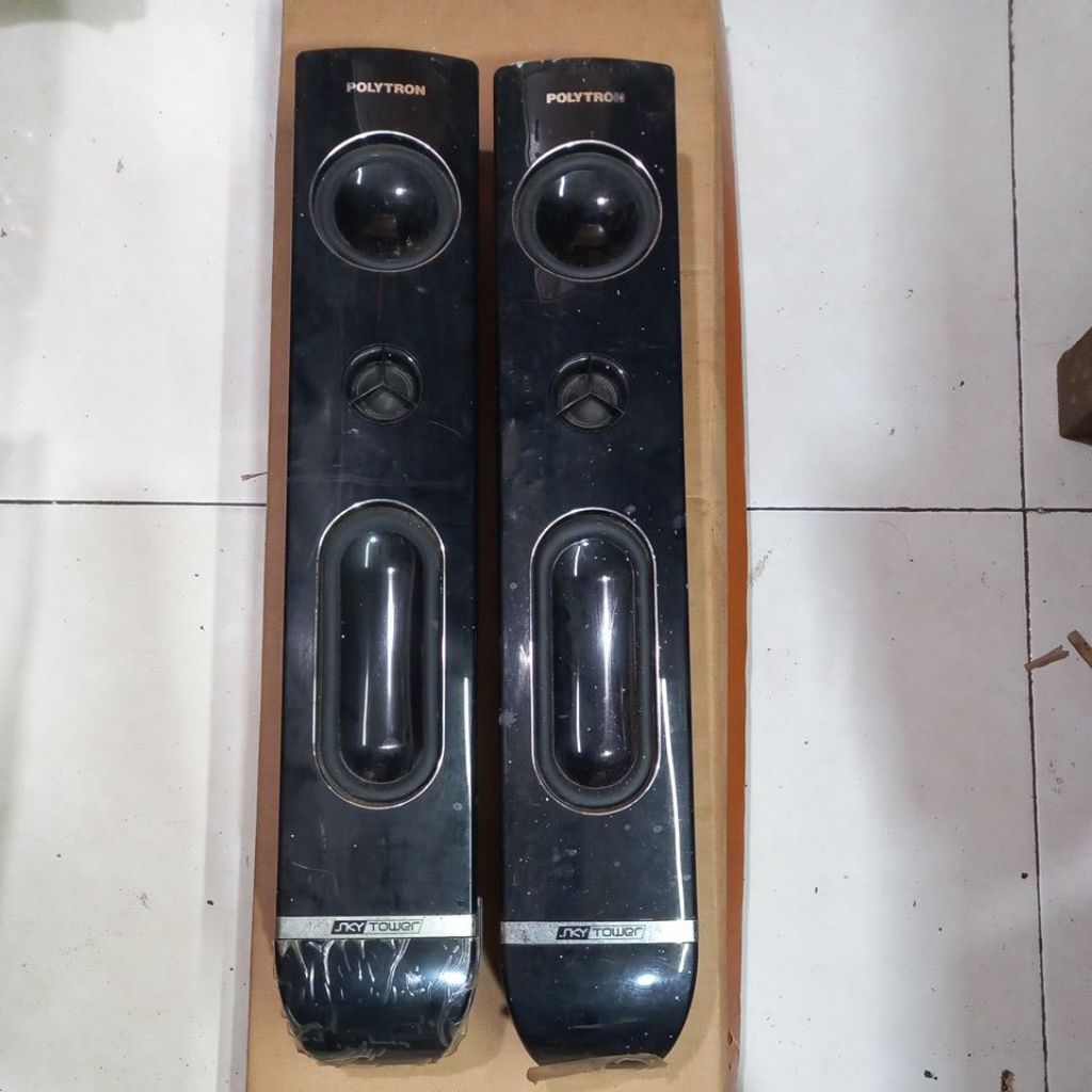speaker tower pasiv tv polytron tanpa kaki harga sepasang