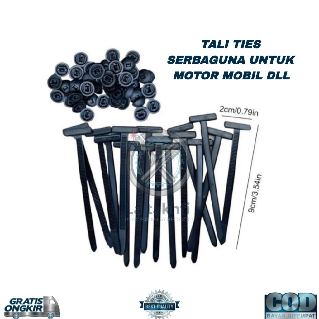 Tali Kabel Universal Nylon Klip Ritsleting Otomotif Gesper Zip Tie Mobil Klip Pengikat Nylon untuk P