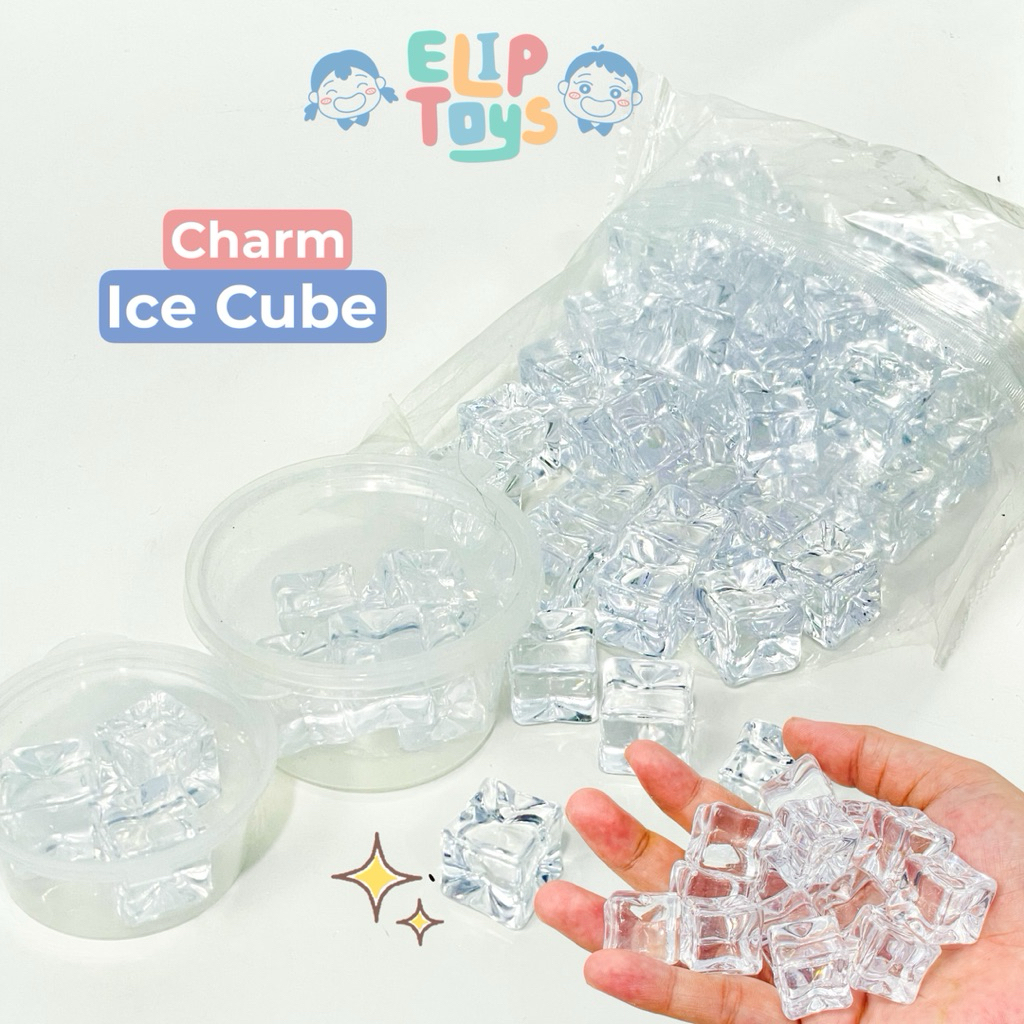 ES BATU PALSU FAKE ICE CUBE AKRILIK FOOD PHOTOGRAPHY ACRYLIC PROP FOTO PRANK ES BATU IMITASI 50PCS C