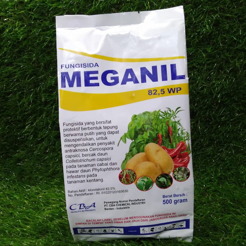 Fungisida Meganil 500grm untuk tanaman cabe dan kentang