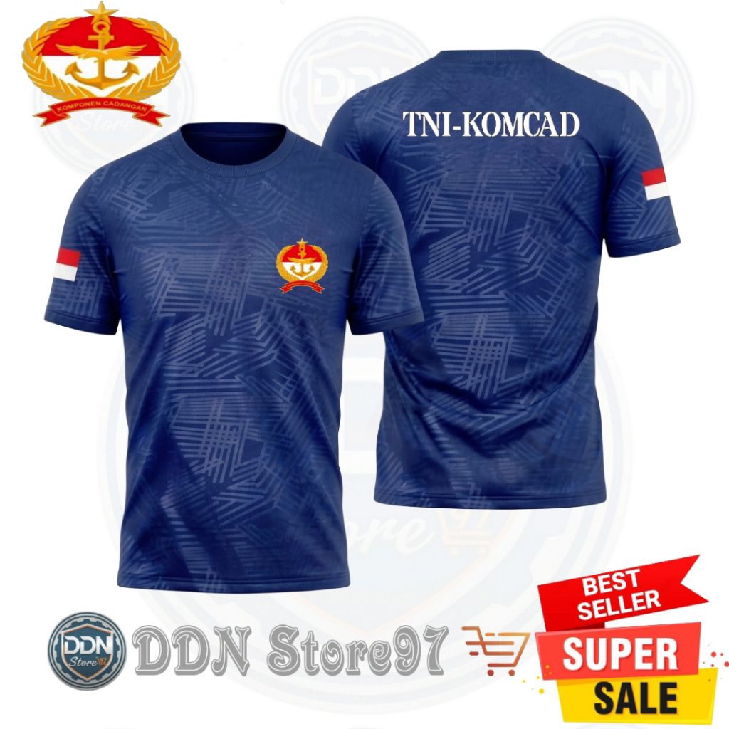 kaos TNI Komcad bahan Dryfit embos premium sablon DTF