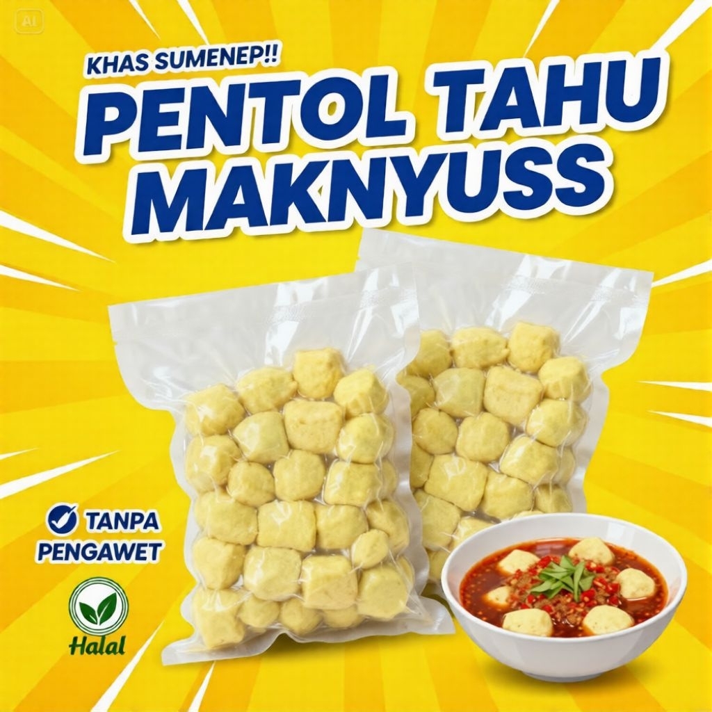 Pentol Tahu Madura Original Isi 90 biji | Pentol Tahu Gurih | Camilan Khas Madura