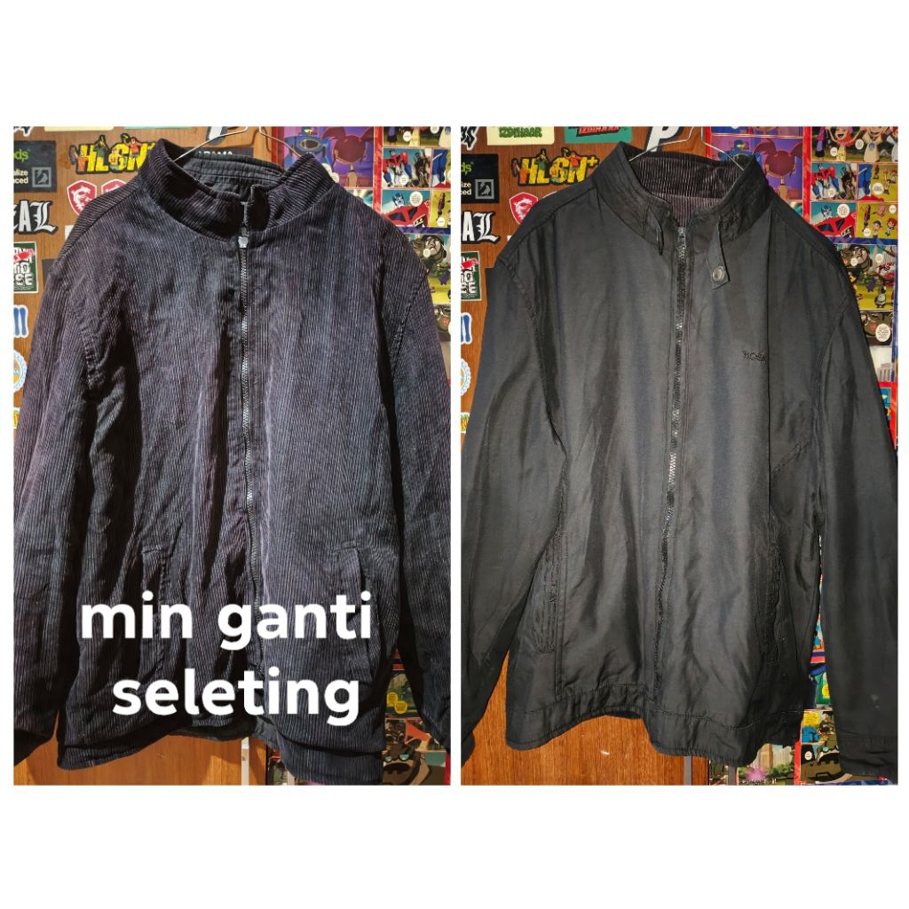 jaket boss bolak balik corduroy