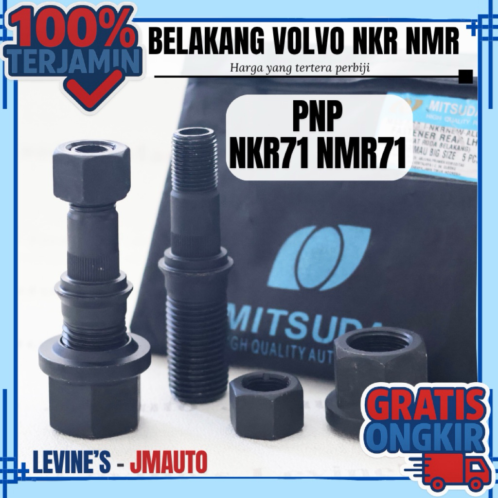 Baut roda belakang ELF VOLVO MITSUDA / baut roda volvo NKR71 NMR71 / baut roda big size NKR 71 / hub