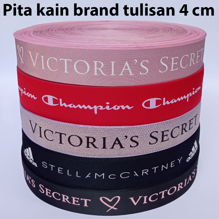 pita kain brand tulisan 4cm permeter/per Roll