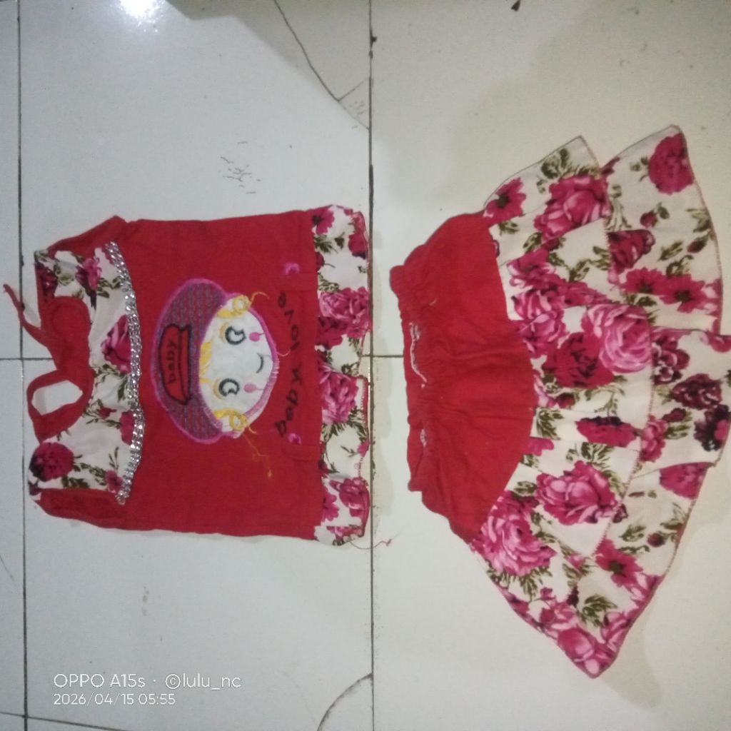 setelan rok bayi PRELOVED