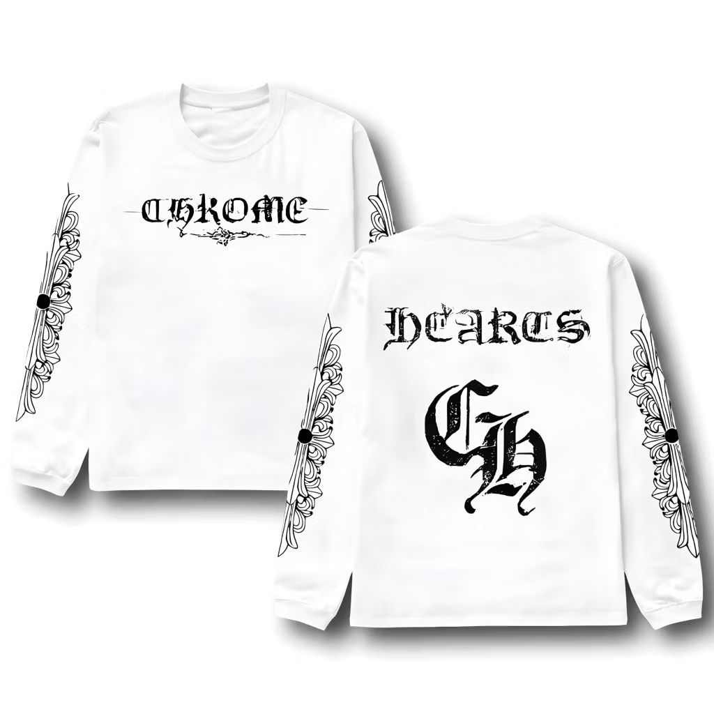 Kaos Panjang Crome Hearts Banyak Pareasinnya /Long sleeve Crome Hearts Unisex