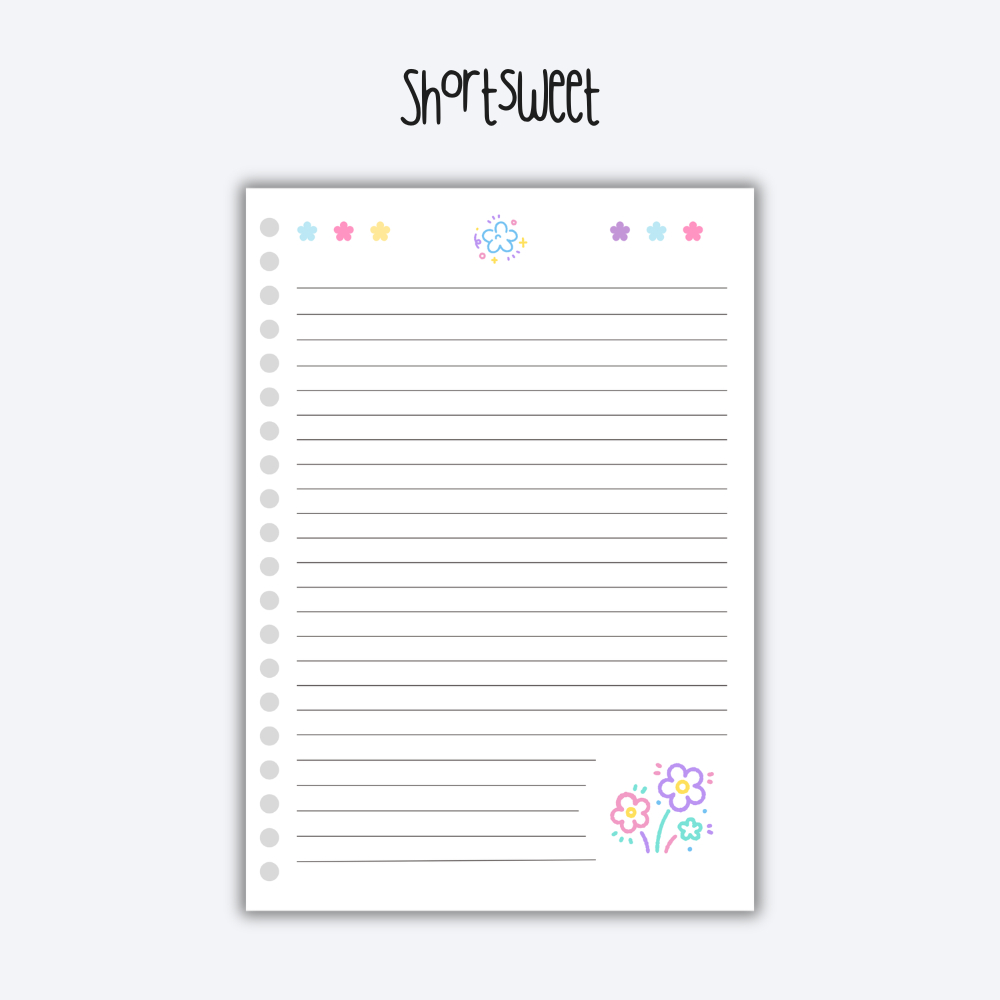Isi Binder Lucu Loose Leaf Ukuran Kertas A5 90 GSM Kertas Natural Bookpaper Warna Cream