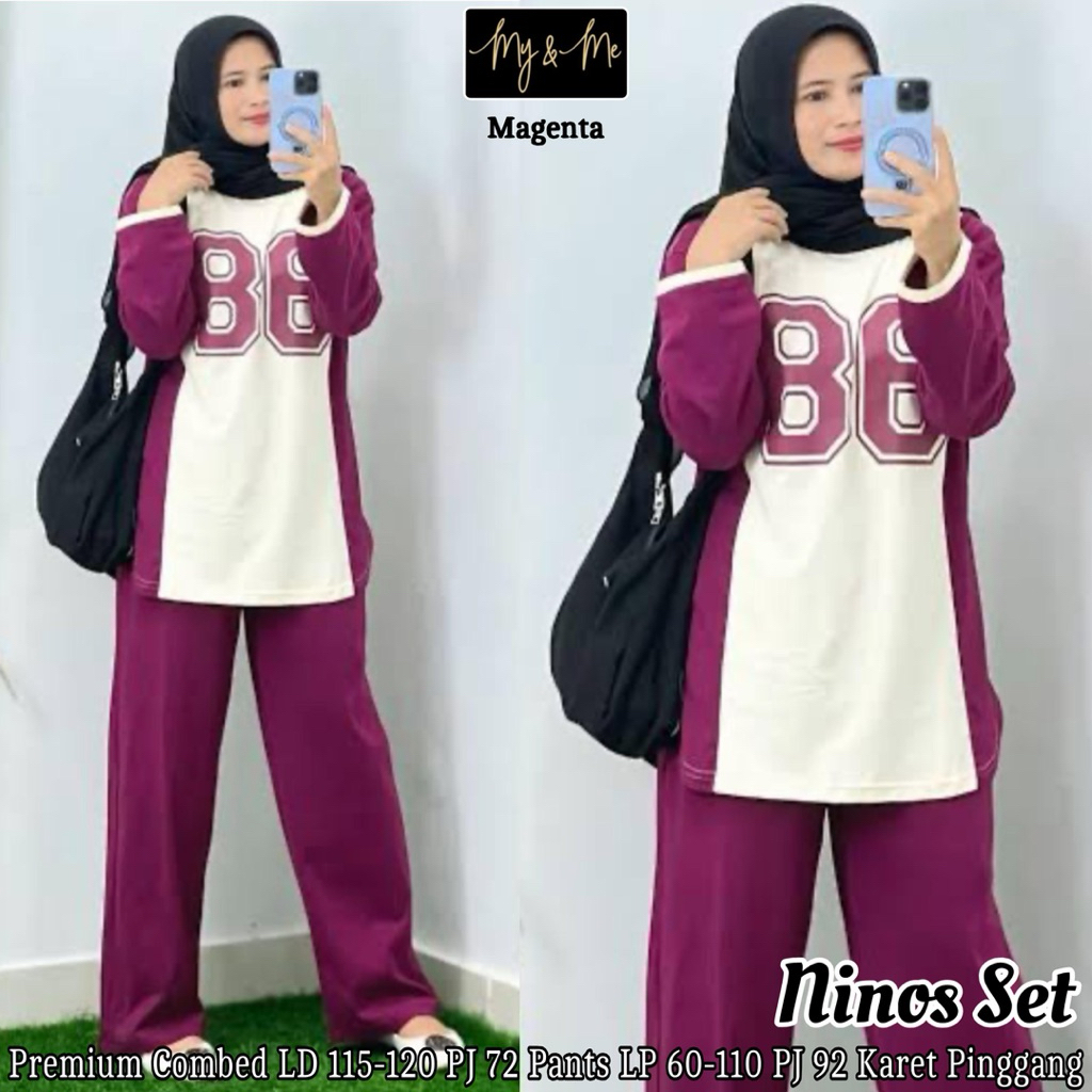 Ninos Set Celana Setelan Wanita Realpict