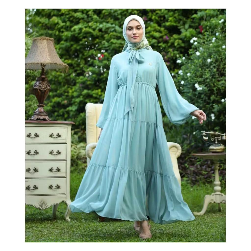 PL luviella dress dm luxy idr.499.000 size L hijau wardah