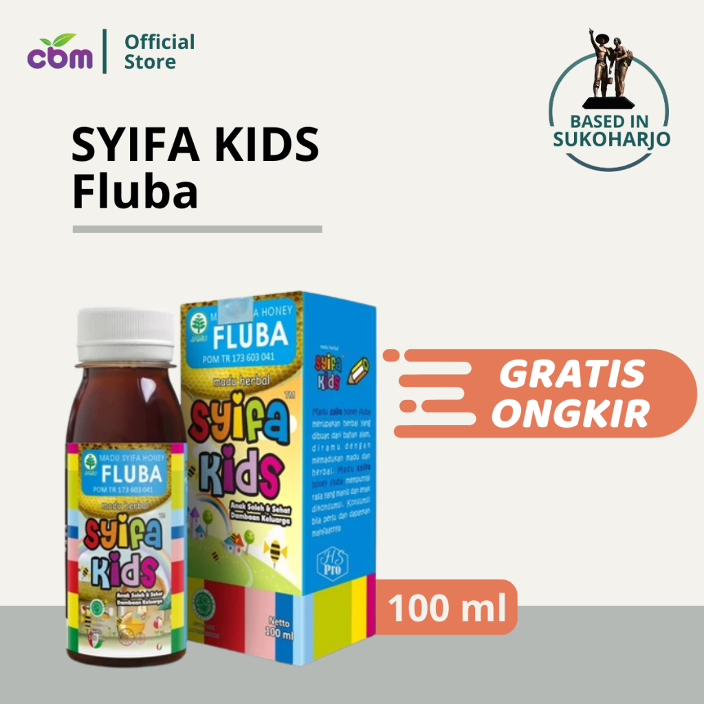 Syifa Kids Fluba Madu Herbal - Obat Flu dan Batuk Untuk Anak - Madu Batuk Pilek Paling Ampuh