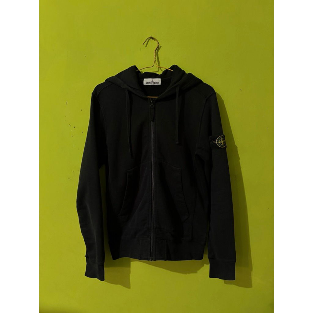 Zip Hoodie Stone Island black