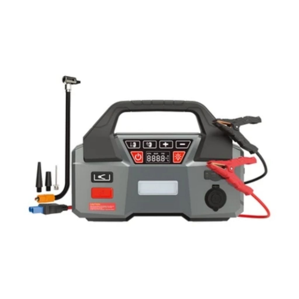 Otto Klasse Jump Starter Dengan Inflator & Powerbank 20000 Mah Abu-Abu